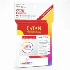 Card Sleeves (56x82mm) For Catan Matte 60 Pack By Gamegenic