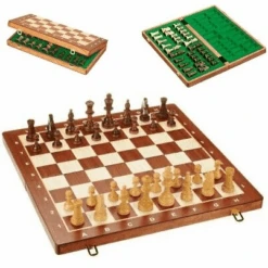 Chess Set 19 Inch 48cm Wood Folding By Philos
