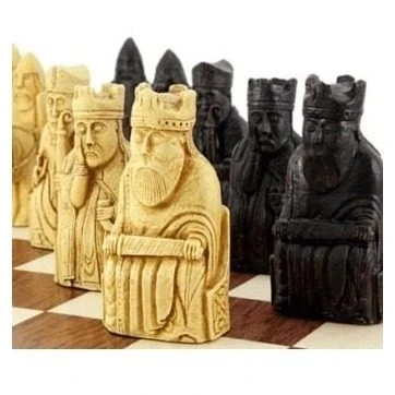 Chess Set Isle Of Lewis On 20 Inch Walnut Finish Chess Board By Dal Rossi 5 Chess Set Isle Of Lewis On 20 Inch Walnut Finish Chess Board By Dal Rossi - Image 3