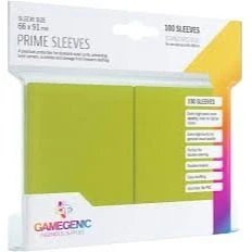 Card Sleeves (66x91mm) Standard Prime 100 Pack LIME GREEN By Gamegenic