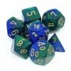 Gemini Blue-Green/Gold 7-Die Set