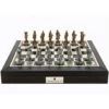 Chess Set Medieval Pewter On 18 Inch Black & White Leather Board By Dal Rossi -Board Game Store 1a7d07dc 022b 4c67 adc8 ee7eceabaed6