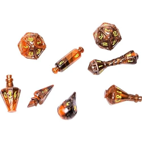 The Wizard 8 Dice Set Smoldering Ember 3 The Wizard 8 Dice Set Smoldering Ember