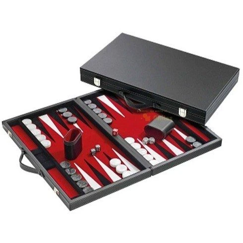 Backgammon 15 Inch Stitched Red Case By Philos 3 Backgammon 15 Inch Stitched Red Case By Philos