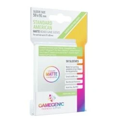 Card Sleeves (59x91mm) Standard American Matte 50 Pack By Gamegenic