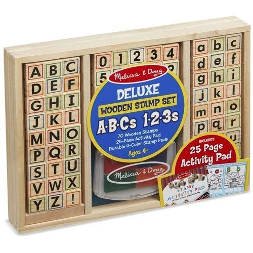 Deluxe Wooden Stamp Set ABC 123 By Melissa And Doug 3 Deluxe Wooden Stamp Set ABC 123 By Melissa And Doug