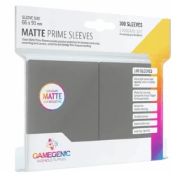 Card Sleeves (66x91mm) Standard Matte Prime 100 Pack GREY By Gamegenic