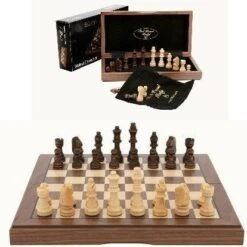 Chess Set 12 Inch 30cm Walnut By Dal Rossi