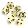 Opaque Polyhedral Ivory/black 7-Die Set By Chessex -Board Game Store 405f89a7 c01f 44d2 ad59 a3e649dc0ab7