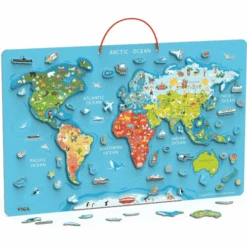 Magnetic World Puzzle With Marker By Viga