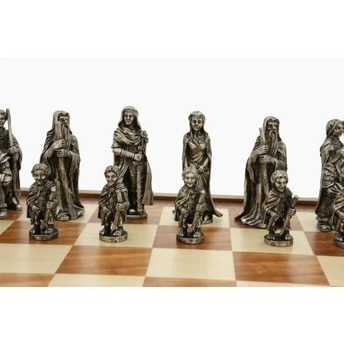 Chess Set Evil Ring On 20 Inch Walnut Finish Chess Board By Dal Rossi 6 Chess Set Evil Ring On 20 Inch Walnut Finish Chess Board By Dal Rossi - Image 4