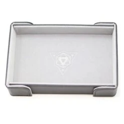 Dice Tray – Rectangle Folding Grey Velvet
