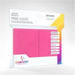 Card Sleeves (66x91mm) Standard Prime 100 Pack PINK By Gamegenic