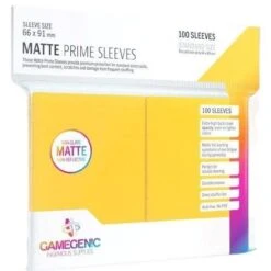 Card Sleeves (66x91mm) Standard Matte Prime 100 Pack YELLOW By Gamegenic