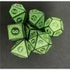Inscribed Plastic 7-Die Set Green -Board Game Store 5289ea82 2a20 42ab 9b6b b9b8c3a4f72c