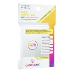Card Sleeves (44x67mm) Mini American Matte 50 Pack By Gamegenic