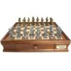 Chess Set Medieval Knights Pewter On 20 Inch Walnut Finish Chess Board By Dal Rossi -Board Game Store 594392ff fe75 4d67 941d cb9dc0f7466b