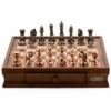 Chess Set Diamond-Cut Copper & Bronze On 16 Inch Walnut Finish Chess Board By Dal Rossi -Board Game Store 5d2be8ce 1c11 4143 9353 4f7cd406e114