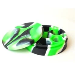 Dice Case Round Silicon Green/black/white