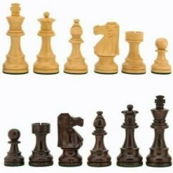 Chess Pieces Staunton Boxwood/Sheesham 85mm By Dal Rossi