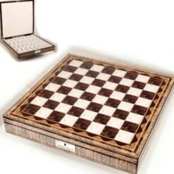 Chess Set Black & White On 20 Inch Mosaic Chess Board By Dal Rossi -Board Game Store 6510e5ea 1730 45e4 91f9 86ab2f0d61c5