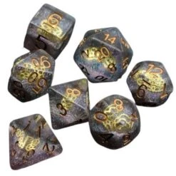 Translucent Glitter Gear Filled 7-Die Set