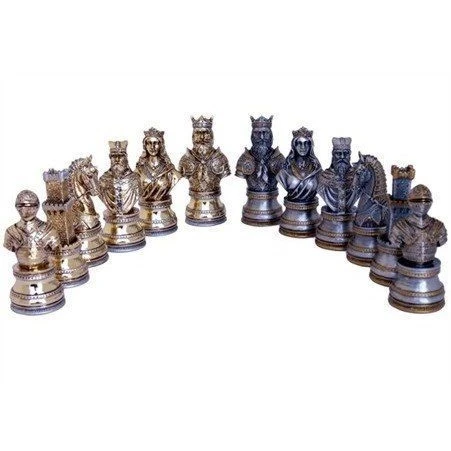 Chess Pieces Medieval Warriors Pewter By Dal Rossi 3 Chess Pieces Medieval Warriors Pewter By Dal Rossi
