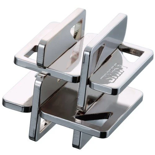 Huzzle LVL3 Hashtag Cast Metal Puzzle By Hanayama 3 Huzzle LVL3 Hashtag Cast Metal Puzzle By Hanayama