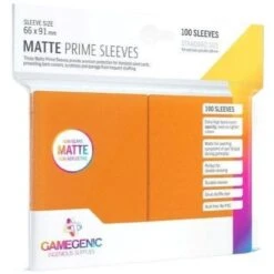Card Sleeves (66x91mm) Standard Matte Prime 100 Pack ORANGE By Gamegenic