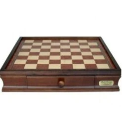 Chess Set Silver & Black On 20 Inch Walnut Finish Chess Board By Dal Rossi -Board Game Store 7b522a53 3221 4566 a4a8 215752302a36