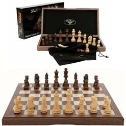 Chess Set 15 Inch 38cm Walnut By Dal Rossi
