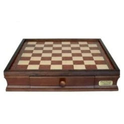 Chess Set Metal Dark Titanium & Gold On 20 Inch Walnut Finish Chess Board By Dal Rossi -Board Game Store 878d2f0f 4e27 48e1 93b8 778202970b8f