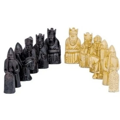 Chess Set Isle Of Lewis On 20 Inch Walnut Finish Chess Board By Dal Rossi 6 Chess Set Isle Of Lewis On 20 Inch Walnut Finish Chess Board By Dal Rossi - Image 4