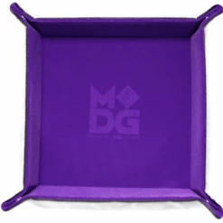 Dice Tray – Square Folding Purple Velvet By MDG