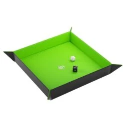 Magnetic Dice Tray Square Green/Black By Gamegenic
