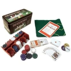 Texas Holdem Poker Set Tin Box