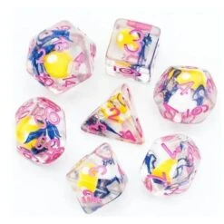 Translucent Yellow Mushroom Pink Filled 7-Die Set