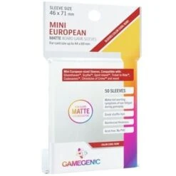 Card Sleeves (46x71mm) Mini European Matte 50 Pack By Gamegenic