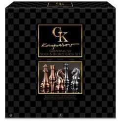 Chess Set Kasparov Grandmaster Silver & Bronze -Board Game Store be925715 9079 4cde b4c1 4d6d70c2531c