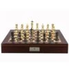 Chess Set Metal Dark Titanium & Gold On 20 Inch Mahogany Chess Board By Dal Rossi -Board Game Store cb53e70b 3563 4cfb ae51 ca81fbbcdc0b
