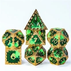 City Wall – Gold & Green Metal 7-Die Set