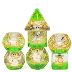 Translucent Goblin Filled 7-Die Set