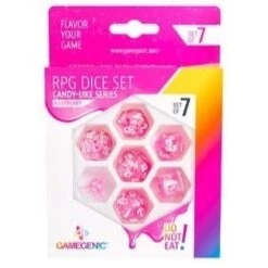 Candy Like Series RPG 7 Dice Set Raspberry By Gamegenic