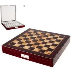 Chess Set Dark Titanium & Silver On 20 Inch Mahogany Chess Board By Dal Rossi -Board Game Store db8fdfb8 1c3e 487c a325 df6974ccc278