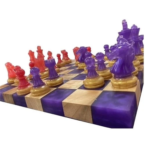 Custom Chess Template – Resin & Wood Chess Set Chopping Board Style 36cm 4 Custom Chess Template – Resin & Wood Chess Set Chopping Board Style 36cm - Image 2