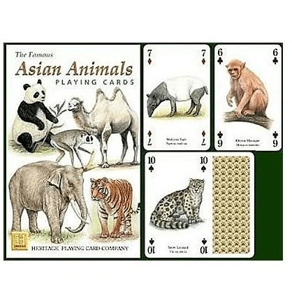 Asian Animals Playing Cards 3 Asian Animals Playing Cards