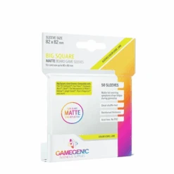 Card Sleeves (82x82mm) Big Square Board Game Matte 50 Pack By Gamegenic