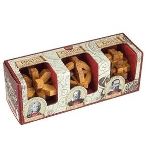 Three Wooden Puzzles By Great Minds 3 Three Wooden Puzzles By Great Minds