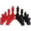 Chess Pieces Staunton Boxwood Red & Black 85mm By Dal Rossi