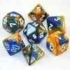 Gemini Blue-Gold/White 7-Die Set By Chessex -Board Game Store f13e0361 82f6 4192 9695 5cf445a13589